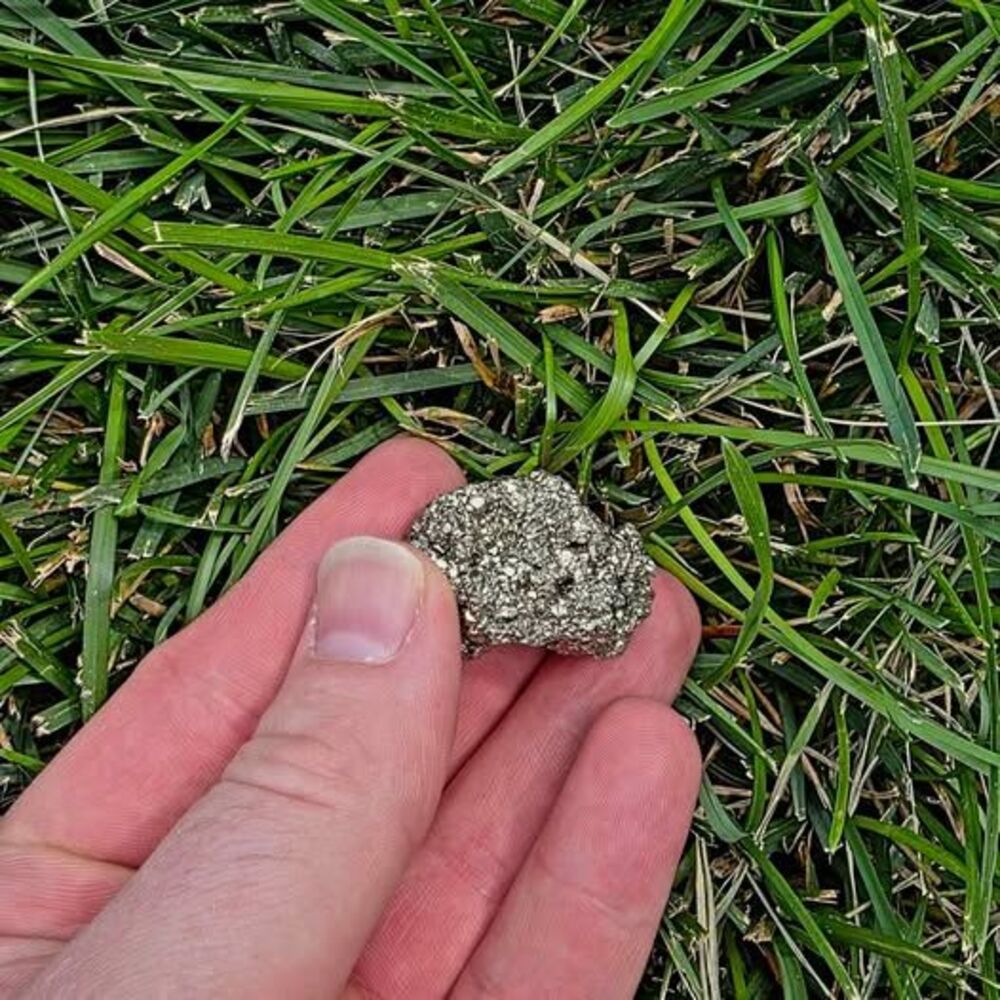 Natural Pyrite Crystal Cluster - Picture 3 of 4